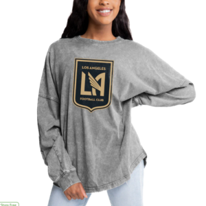 Women's LAFC Gameday Couture Gray Faded Wash Pullover Sweatshirt