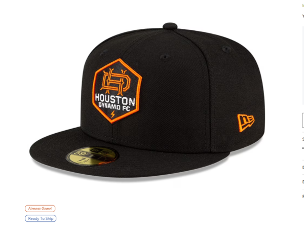 Men's Houston Dynamo New Era Black 59FIFTY Fitted Hat