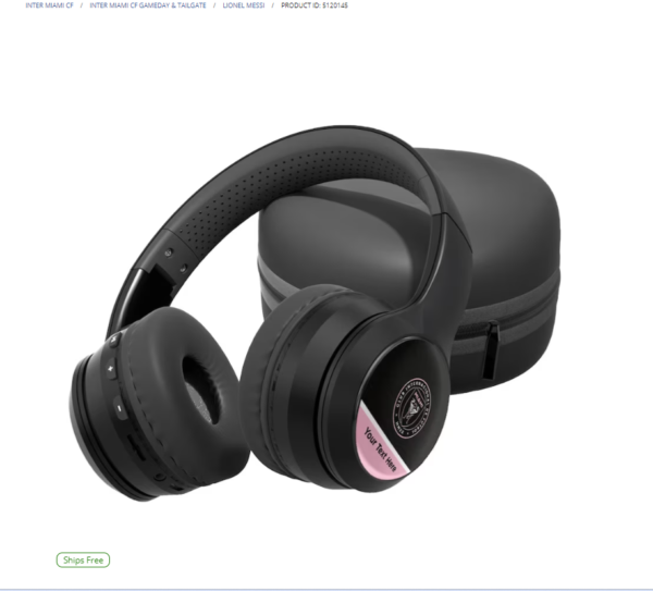 Inter Miami CF Personalized Wireless Bluetooth Headphones & Case