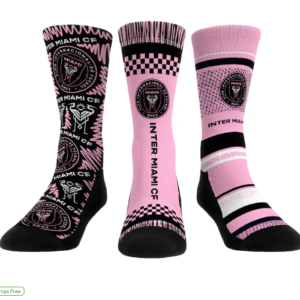 Inter Miami CF Rock Em Socks Three-Pack Crew Socks Set