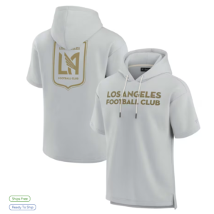 Unisex LAFC Fanatics Signature Gray Super Soft Fleece Short Sleeve Pullover Hoodie