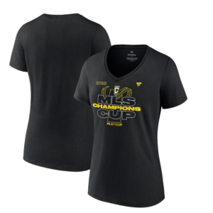 Women's Columbus Crew  Black 2023 MLS Cup Champions V-Neck T-Shirt